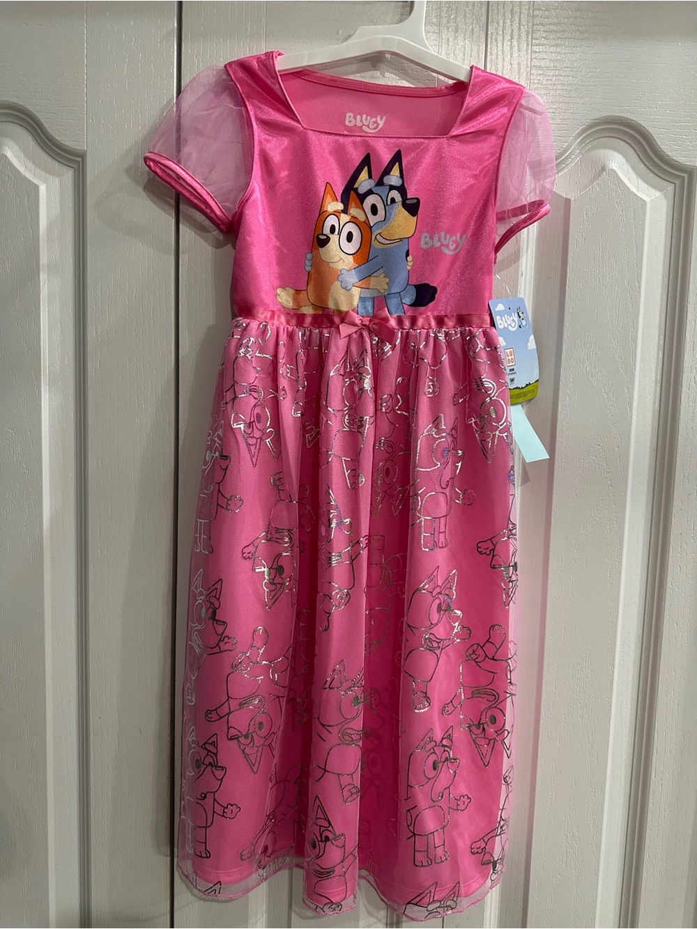 Pink Bluey & Bingo Girls' Character Dress